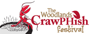 The Woodlands Crawphish festival logo