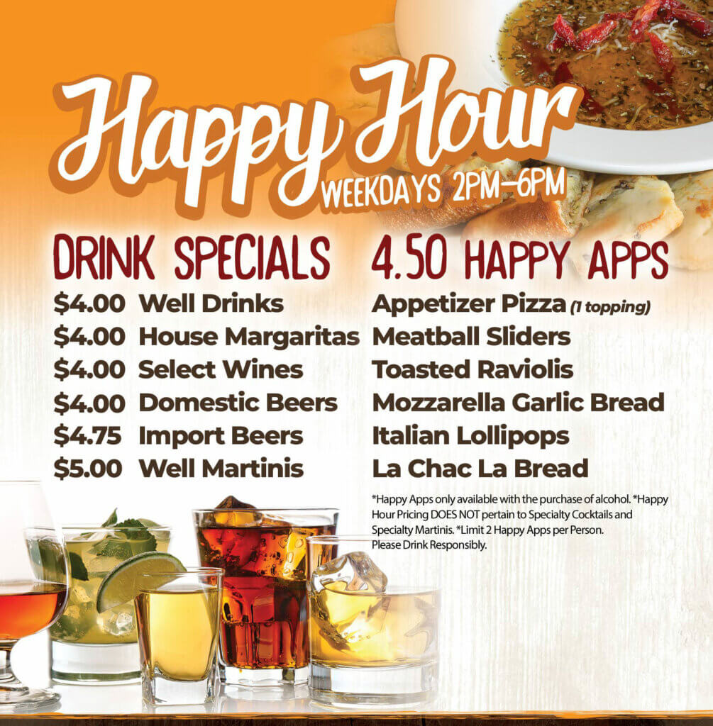 Happy Hour menu